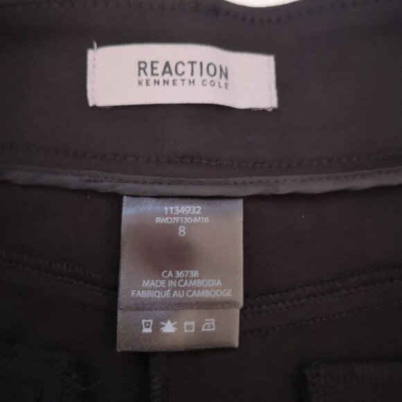 NWT Reaction Kenneth Cole Ladies Size 8 Black Dress Pants - Picture 3 of 15